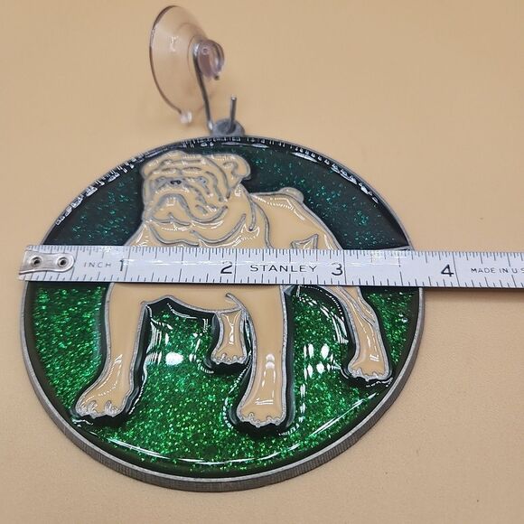 Window Suncatcher Bulldog Dog Sun C. Gallery 1998 Vtg 3.5" Makeit Bakeit Style - Picture 8 of 8